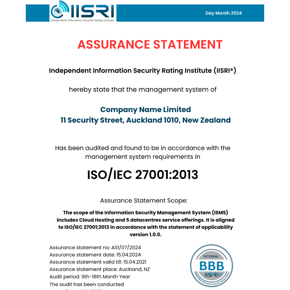 Assurance Statement Image